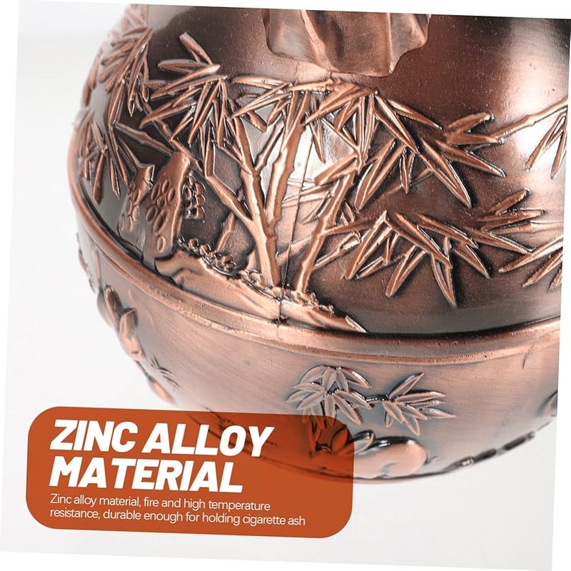 Vintage Rabbit Covered Ashtray with Lid Portable Indoor Outdoor Home Office Decor - Image 5